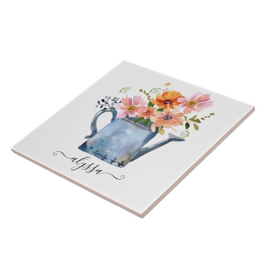 Handgestrichene Wasserfarben Fliese (Seite)