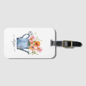 Handgestrichene Wasserfarben Gepäckanhänger (Vorderseite (Horizontal))