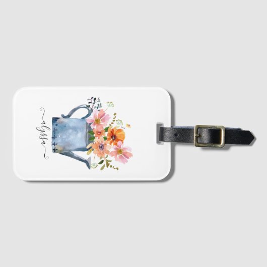 Handgestrichene Wasserfarben Gepäckanhänger (Vorderseite (Horizontal))