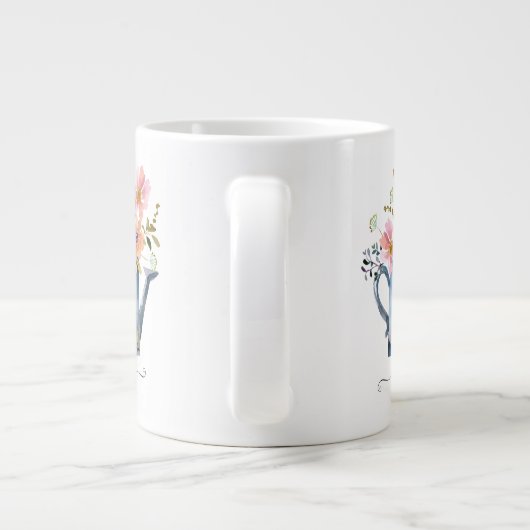 Handgestrichene Wasserfarben Jumbo-Tasse (Rückseite)