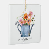 Handgestrichene Wasserfarben Keramikornament (Rechts)