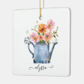 Handgestrichene Wasserfarben Keramikornament (Links)