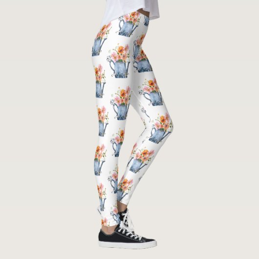 Handgestrichene Wasserfarben Leggings (Rechts)