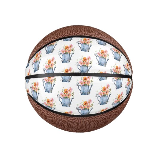 Handgestrichene Wasserfarben Mini Basketball (Vorderseite)
