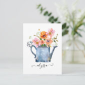 Handgestrichene Wasserfarben Postkarte (Stehend Vorderseite)