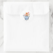 Handgestrichene Wasserfarben Runder Aufkleber (Tasche)