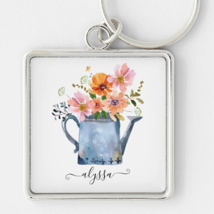 Handgestrichene Wasserfarben Schlüsselanhänger