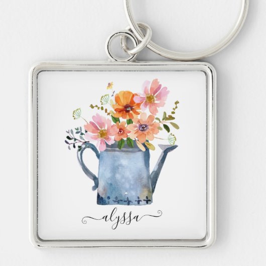 Handgestrichene Wasserfarben Schlüsselanhänger (Vorne)