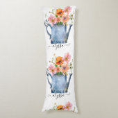 Handgestrichene Wasserfarben Seitenschläferkissen (Vorderseite Vertikal)