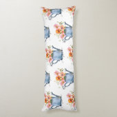 Handgestrichene Wasserfarben Seitenschläferkissen (Rückseite (Vertikal))