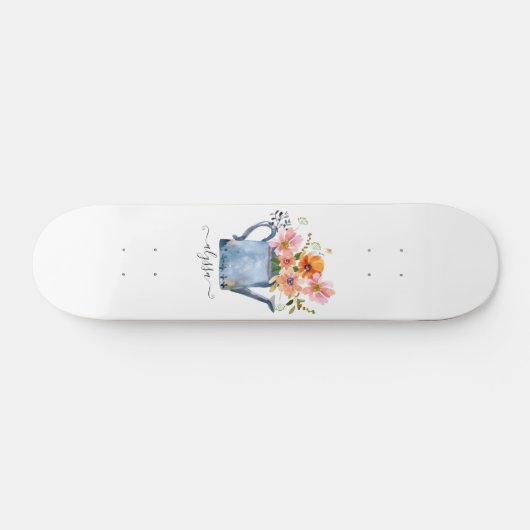 Handgestrichene Wasserfarben Skateboard (Horizontal)