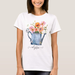Handgestrichene Wasserfarben T-Shirt
