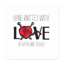 Handgestrickte Strickereien für rote Wolle