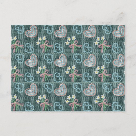 Handgestrickter Stil Postkarte (Vorderseite)