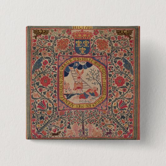 Handgestrickter Teppich, der Jakobs Traum, Elsass Button (Vorderseite)