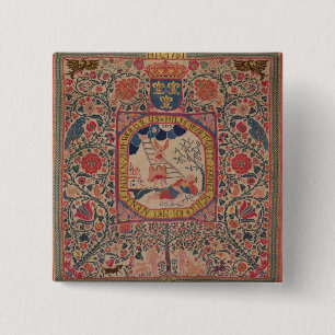 Handgestrickter Teppich, der Jakobs Traum, Elsass Button