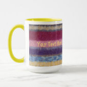 handgestricktes Muster der bunten Streifen Tasse (Links)