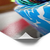 Handgetauchte und handgesponnene Garne Fotodruck (Ecke)