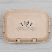 Handgetragener Vintager Eierkarton Permastempel