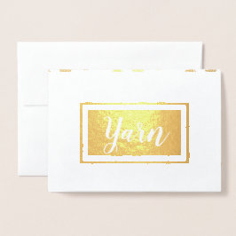 Handgewerbe aus Yarn Folienkarte