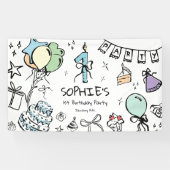 Handgezeichnet 1. Geburtstag Banner (Horizontal)