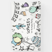 Handgezeichnet 1. Geburtstag Banner (Vertikal)