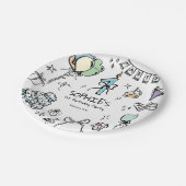 Handgezeichnet 1. Geburtstag Pappteller (Schrägansicht)