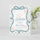 HandGezeichnet Abschluss für Küstenwaagerahmen Einladung (Stehend Vorderseite)