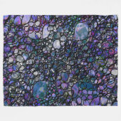 HandGezeichnet Abstrakte Kreise, blau, Lila, schwa Fleecedecke (Vorderseite (Horizontal))