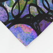 HandGezeichnet Abstrakte Kreise, blau, Lila, schwa Fleecedecke (Ecke)