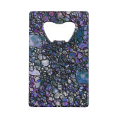 HandGezeichnet Abstrakte Kreise, blau, Lila, schwa Kreditkarten Flaschenöffner (Vorderseite)