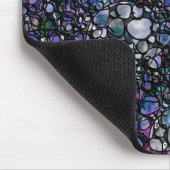 HandGezeichnet Abstrakte Kreise, blau, Lila, schwa Mousepad (Ecke)