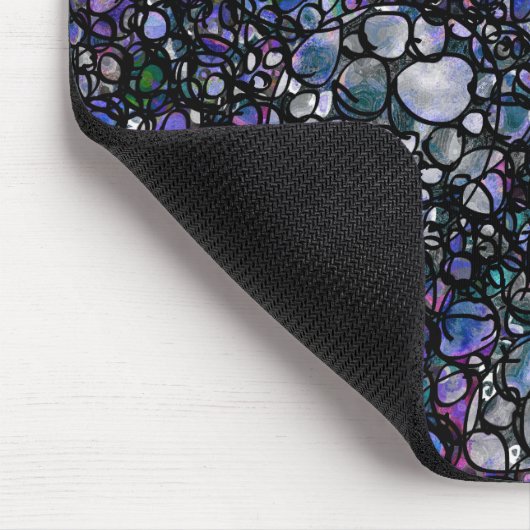 HandGezeichnet Abstrakte Kreise, blau, Lila, schwa Mousepad (Ecke)
