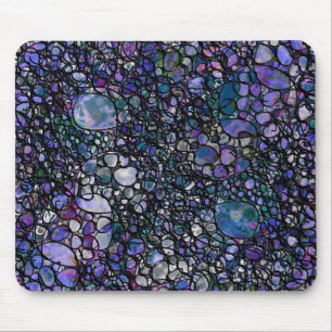 HandGezeichnet Abstrakte Kreise, blau, Lila, schwa Mousepad