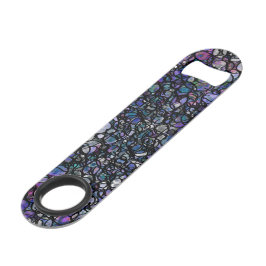 HandGezeichnet Abstrakte Kreise, blau, Lila, schwa Speedflaschenöffner