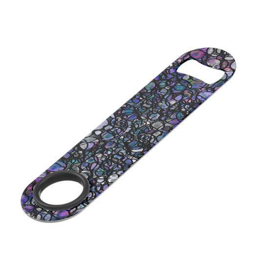 HandGezeichnet Abstrakte Kreise, blau, Lila, schwa Speedflaschenöffner (Vorderseite Schrägansicht)
