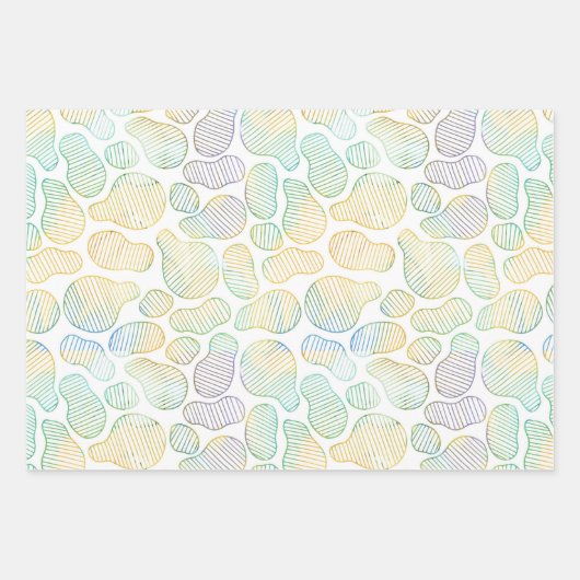 Handgezeichnet, Aquarell, abstrakte Gestaltung, Kr Geschenkpapier Set (Vorderseite 2)