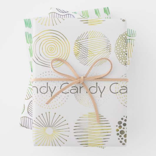 Handgezeichnet, Aquarell, abstrakte Gestaltung, Kr Geschenkpapier Set (Beispiel)