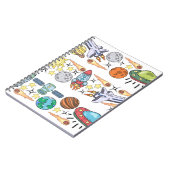 Handgezeichnet Außenraumdoodles. Vintag Notizblock (Linke Seite)