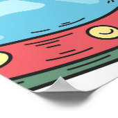 Handgezeichnet Außenraumdoodles. Vintag Poster (Ecke)