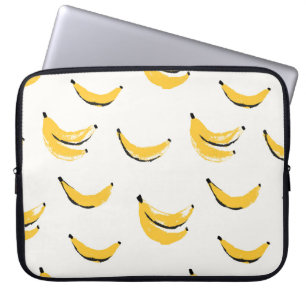 Handgezeichnet Bananen, stilvolles nahtloses Muste Laptopschutzhülle