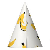 Handgezeichnet Bananen, stilvolles nahtloses Muste Partyhütchen (Rückseite)