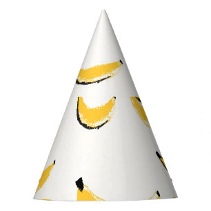 Handgezeichnet Bananen, stilvolles nahtloses Muste Partyhütchen