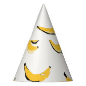 Handgezeichnet Bananen, stilvolles nahtloses Muste Partyhütchen (Links)