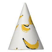 Handgezeichnet Bananen, stilvolles nahtloses Muste Partyhütchen (Rechts)