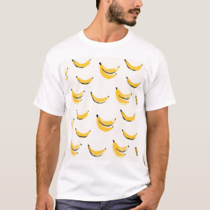 Handgezeichnet Bananen, stilvolles nahtloses Muste T-Shirt