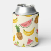 Handgezeichnet Bananen, Wassermelonen: Sommermuste Dosenkühler (Kanne Vorderseite)