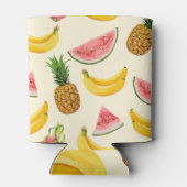 Handgezeichnet Bananen, Wassermelonen: Sommermuste Dosenkühler (Rückseite)