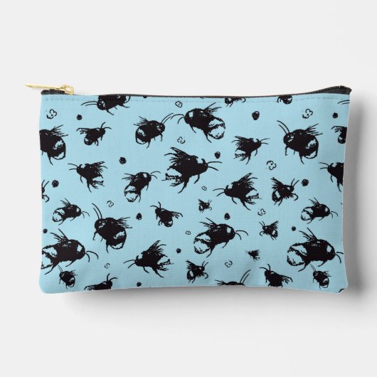 HandGezeichnet Bee Accessory Pouch Geschenk für Ma Zubehörtasche (Vorderseite)