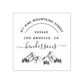 Handgezeichnet Berge Elegante Rücksendeadresse Gummistempel (Prägung)